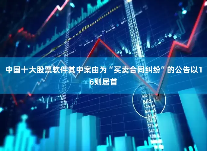 中国十大股票软件其中案由为“买卖合同纠纷”的公告以16则居首